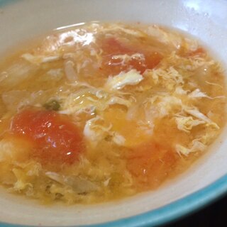 キムチとトマトの簡単スープ